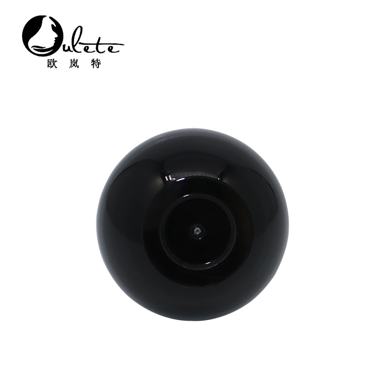 Wholesale cosmetic container 50g empty double wall ball shape black acrylic gel jars