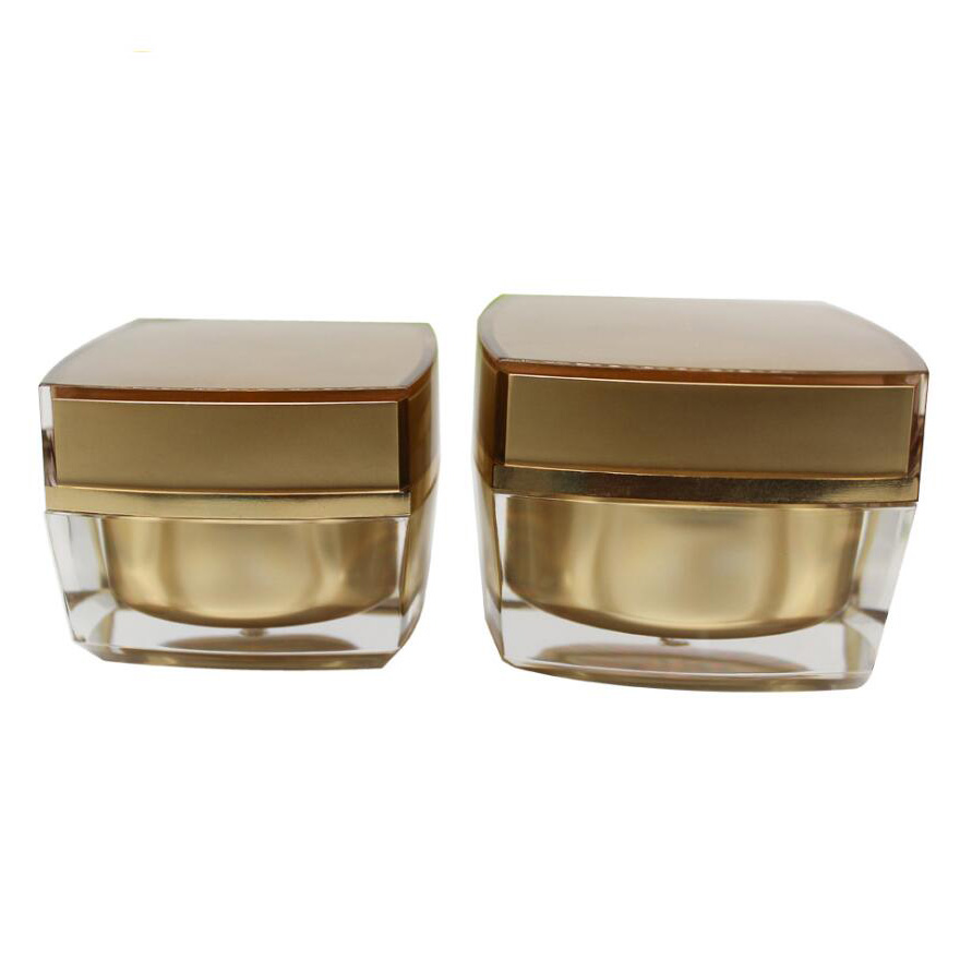 Wholesale cosmetic container 5g 15g 50g empty double wall ball shape gold black acrylic uv gel jars