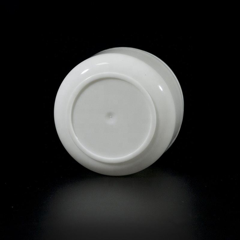 Wholesale cosmetic containers 10g 20g 50g 100g 250g white plastic face cream jar with silver edge