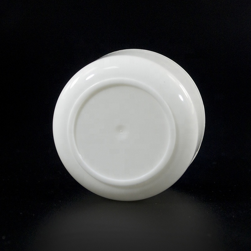 Wholesale cosmetic containers 10g 20g 50g 100g 250g white plastic face cream jar with silver edge