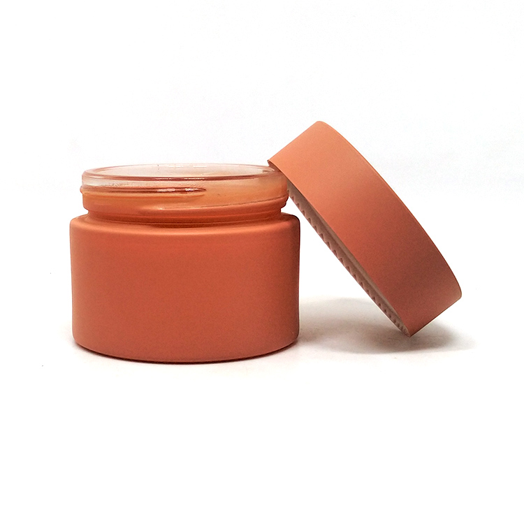 Wholesale cosmetic containers skin care packaging glass cream jar 30g 50g 100g