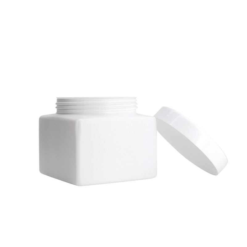 Wholesale cosmetic food packaging 500 ml White HDPE plastic cosmetic Cream Jar
