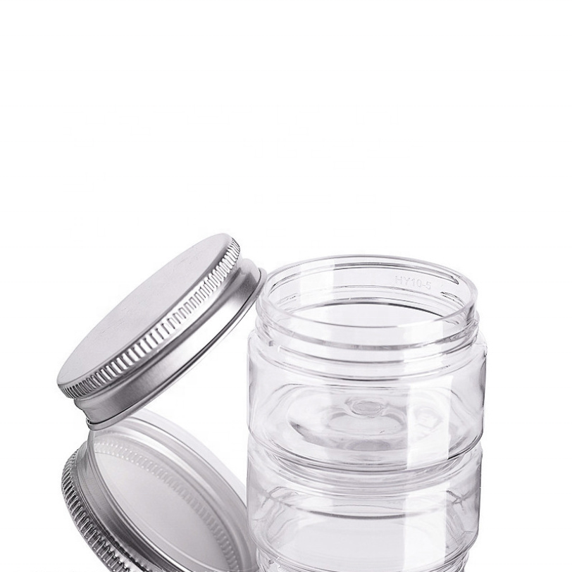 Wholesale cosmetic food packaging pet plastic cosmetic cream jar frascos de plstico