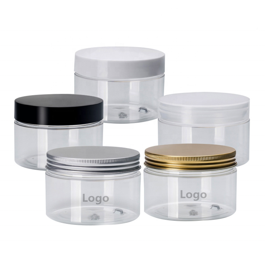 Wholesale cosmetic food packaging pet plastic cosmetic cream jar frascos de plstico