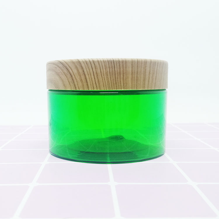 Wholesale cosmetic food pet jar 100ml 150ml 200ml 250ml 300ml amber plastic cosmetic cream jar with rose gold cap