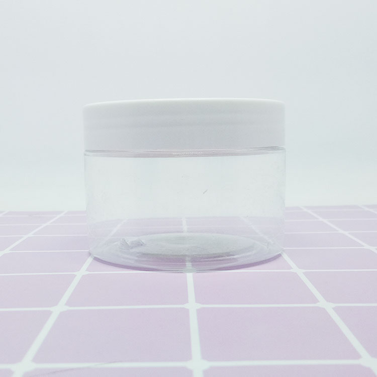 Wholesale cosmetic food pet jar 100ml 150ml 200ml 250ml 300ml amber plastic cosmetic cream jar with rose gold cap