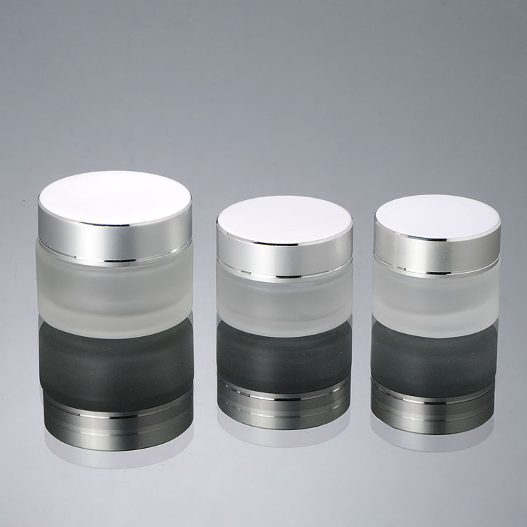 Wholesale cosmetic frosted cream jar 50g for glass cosmetic jar
