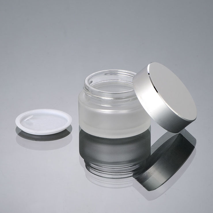 Wholesale cosmetic frosted cream jar 50g for glass cosmetic jar