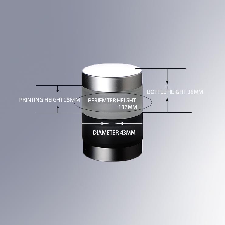 Wholesale cosmetic frosted cream jar 50g for glass cosmetic jar