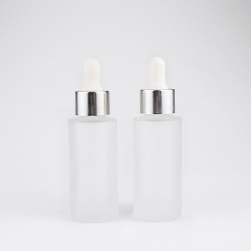 Wholesale cosmetic glass flat shoulder dropper bottle 10ml 15ml 30ml 50ml frosted dropper bottle for essential oil