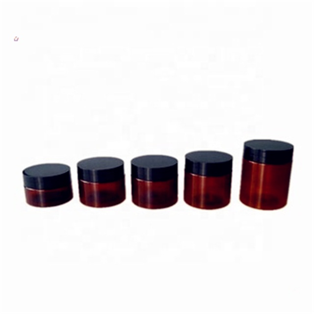 Wholesale cosmetic jar plastic 2oz 6oz cream pet jar 250ml amber