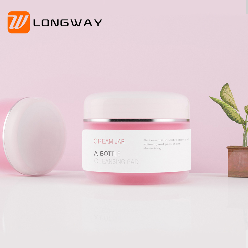Wholesale cosmetic packaging container 30g 50g 100g PP bb frosted matte pink plastic skin care cream lip scrub jar 100ml