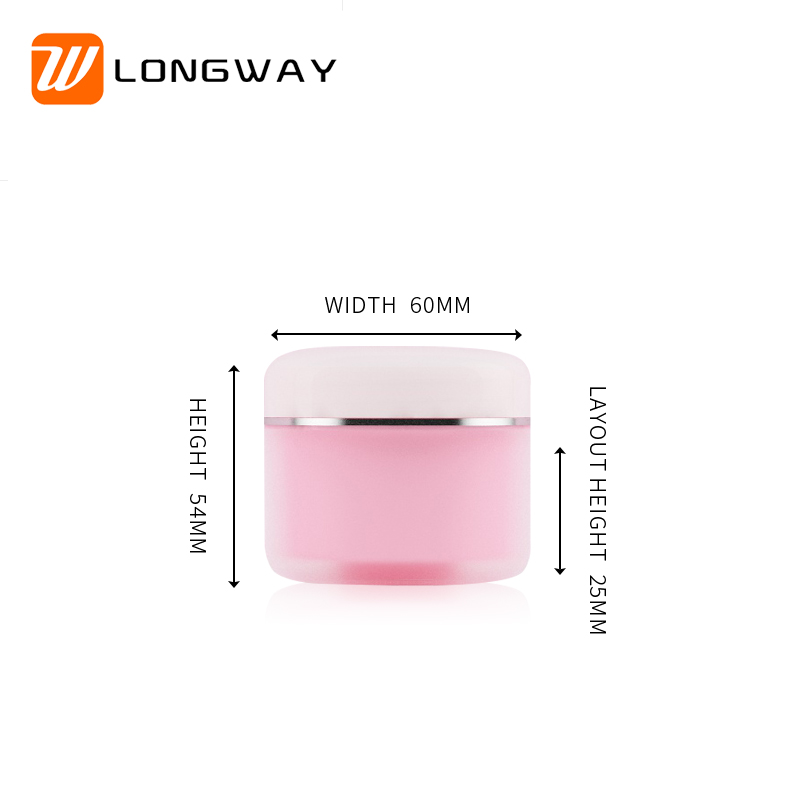 Wholesale cosmetic packaging container 30g 50g 100g PP bb frosted matte pink plastic skin care cream lip scrub jar 100ml