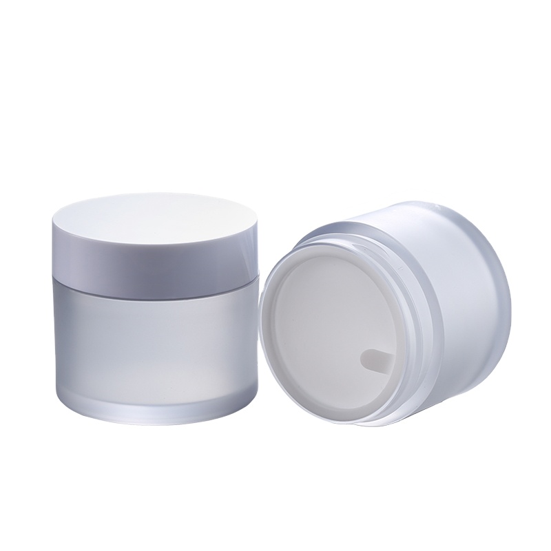 Wholesale cosmetic packaging jar 50g white plastic cream jar
