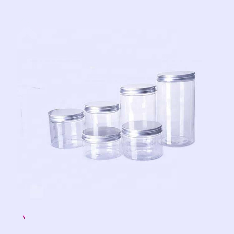 Wholesale cosmetic pet jars in bulk 8oz clear round food plastic face cream jar