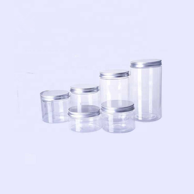 Wholesale cosmetic pet jars in bulk 8oz clear round food plastic face cream jar