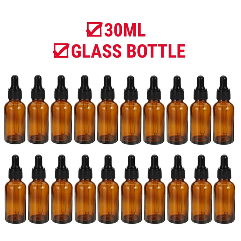 Wholesale cosmetic serum containers 10ml 15ml 20ml 30ml 50ml 100ml essential oil face serum glass dropper bottle