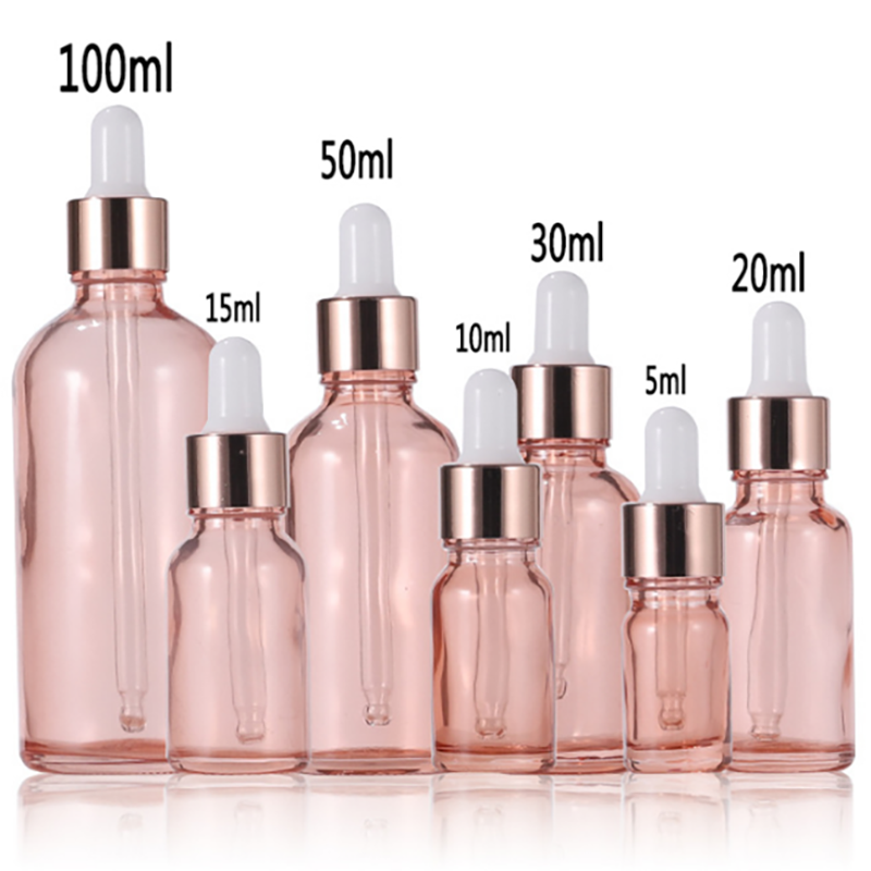 Wholesale cosmetic serum containers 10ml 15ml 20ml 30ml 50ml 100ml essential oil face serum glass dropper bottle