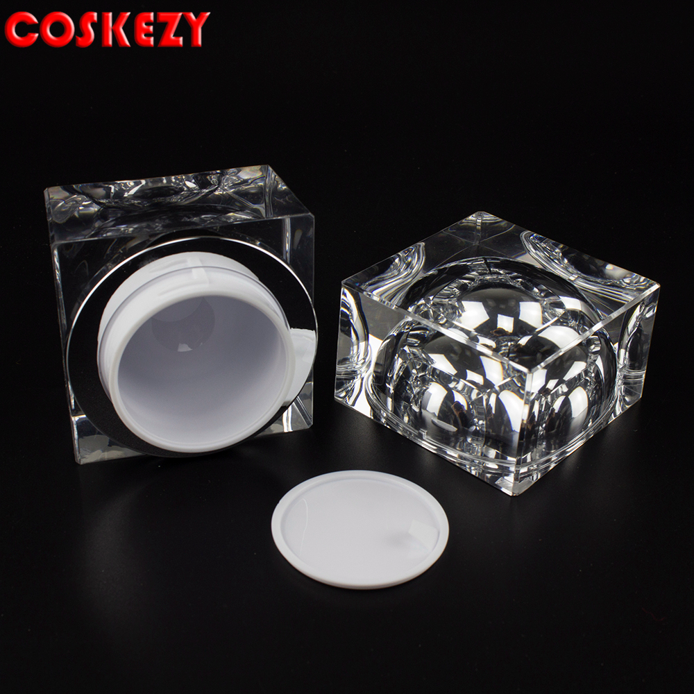 Wholesale cosmetics cream empty jar diamond acrylic cream jar cosmetic packaging lotion jar