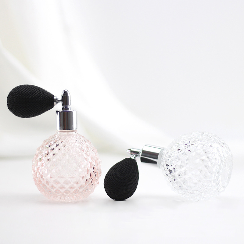 Wholesale cosmetics packaging squeeze airbag glass perfume bottle