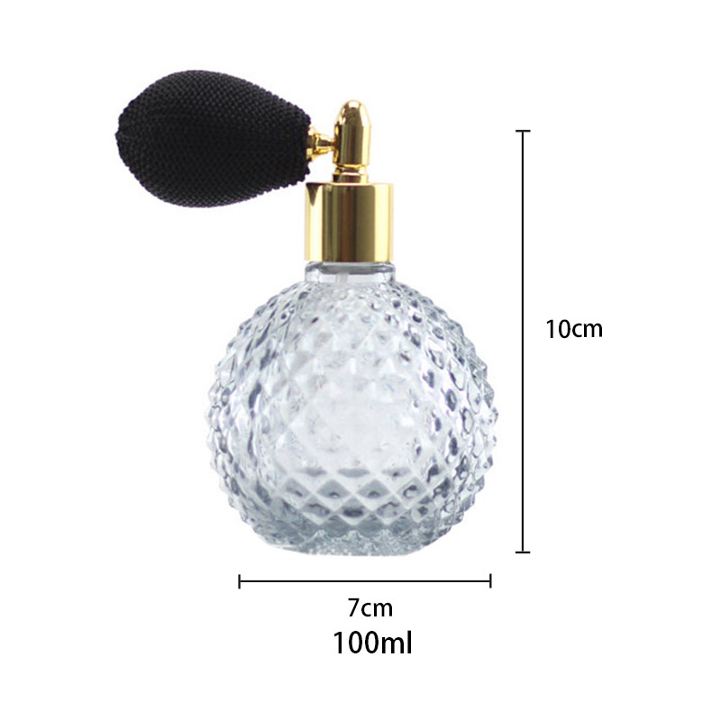 Wholesale cosmetics packaging squeeze airbag glass perfume bottle