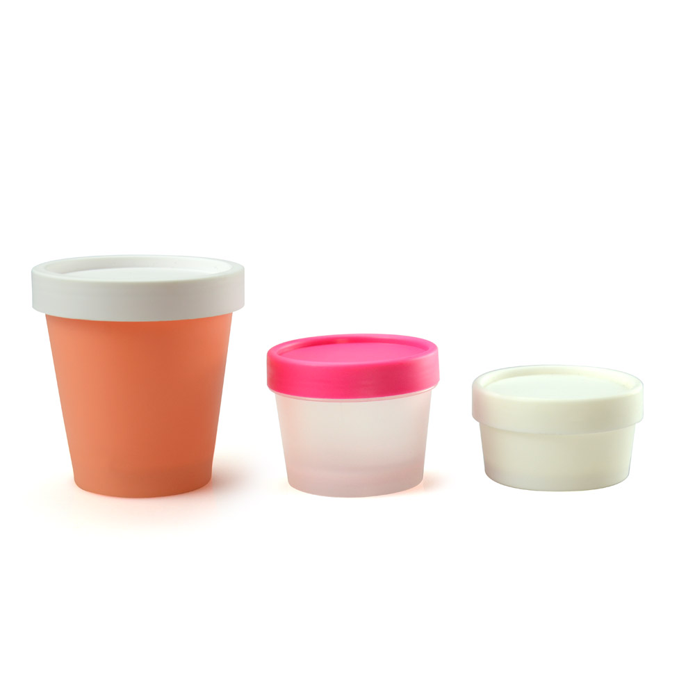 Wholesale cream container 50ml colorful PP plastic cosmetic jars with lid