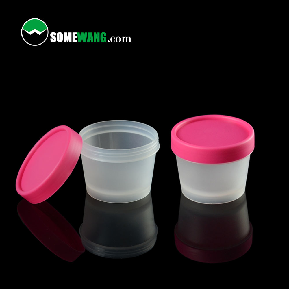 Wholesale cream container 50ml colorful PP plastic cosmetic jars with lid