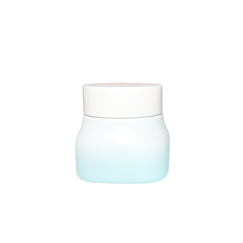 Wholesale cream glass jar 20g 30g 40ml 100ml 120ml custom ceramic white glass lotion bottle for cosmetic and skin care