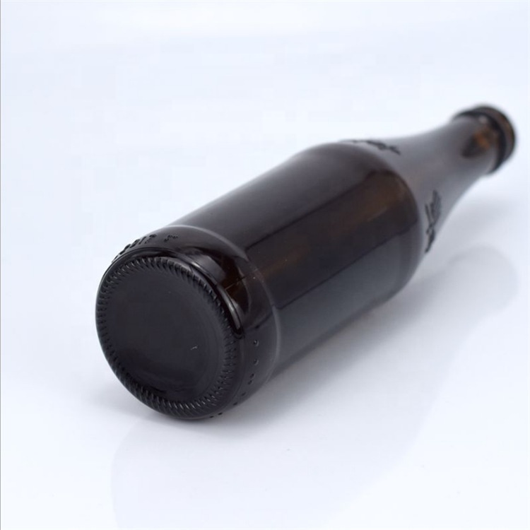 Wholesale crown cap 330ml amber glass beer bottle