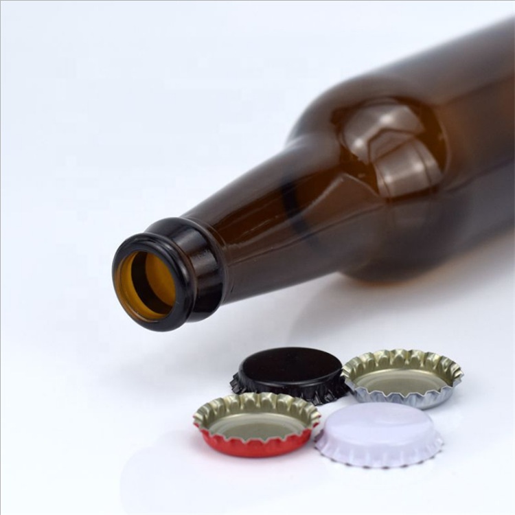 Wholesale crown cap 330ml amber glass beer bottle