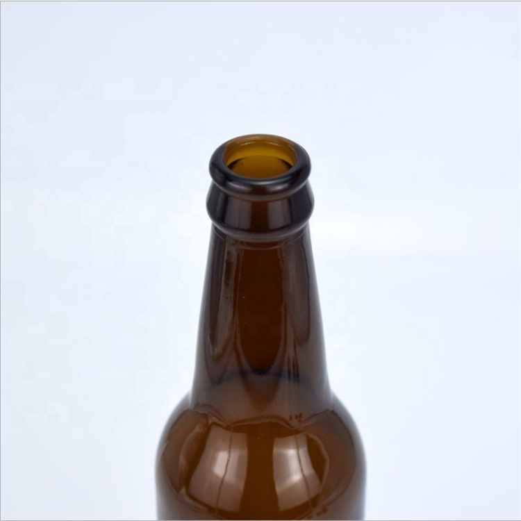 Wholesale crown cap 330ml amber glass beer bottle