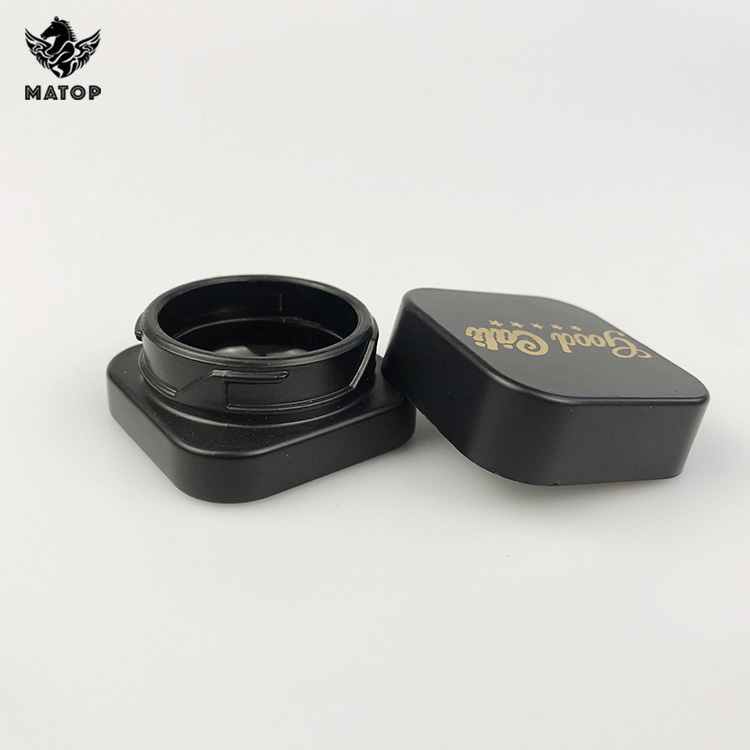 Wholesale cube 3 5 7 9ml glass concentrate container small CRC glass jars