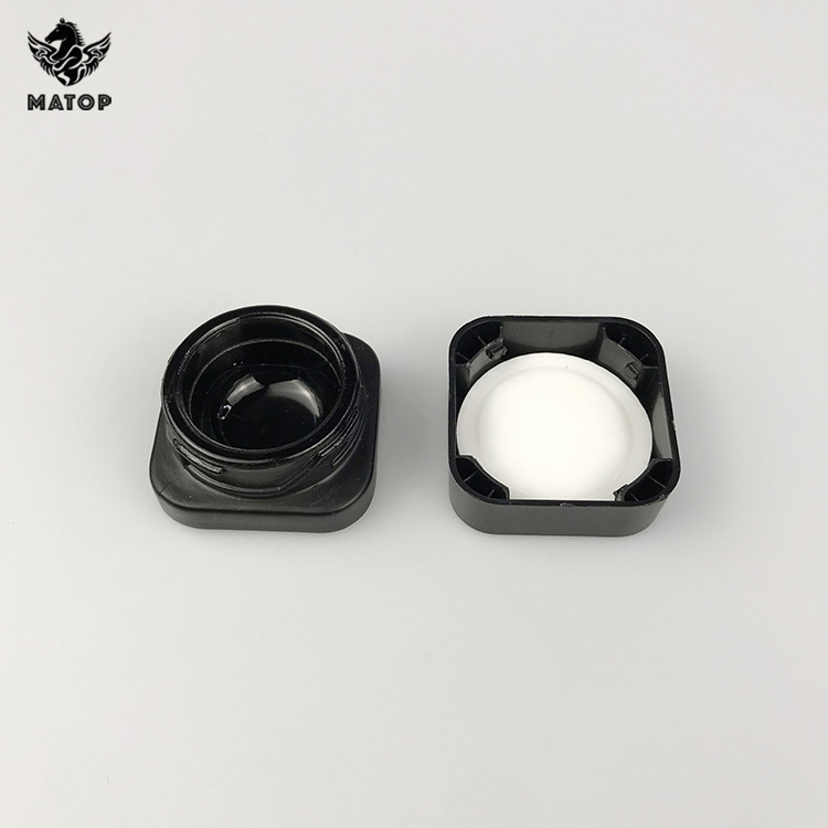 Wholesale cube 3 5 7 9ml glass concentrate container small CRC glass jars