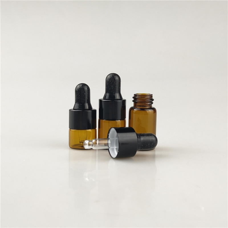 Wholesale custom 1.5ml 2 ml 3ml small glass bottles cosmetics glass vial for essential oil