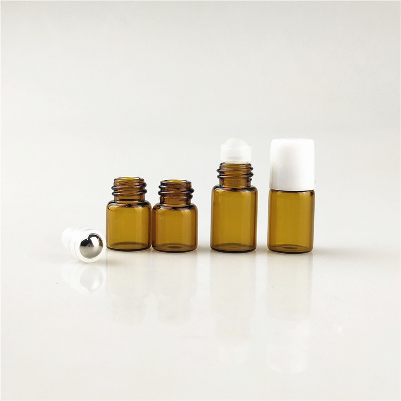 Wholesale custom 1.5ml 2 ml 3ml small glass bottles cosmetics glass vial for essential oil