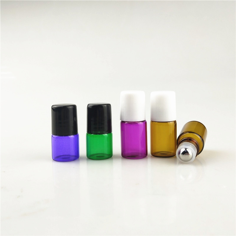 Wholesale custom 1.5ml 2 ml 3ml small glass bottles cosmetics glass vial for essential oil