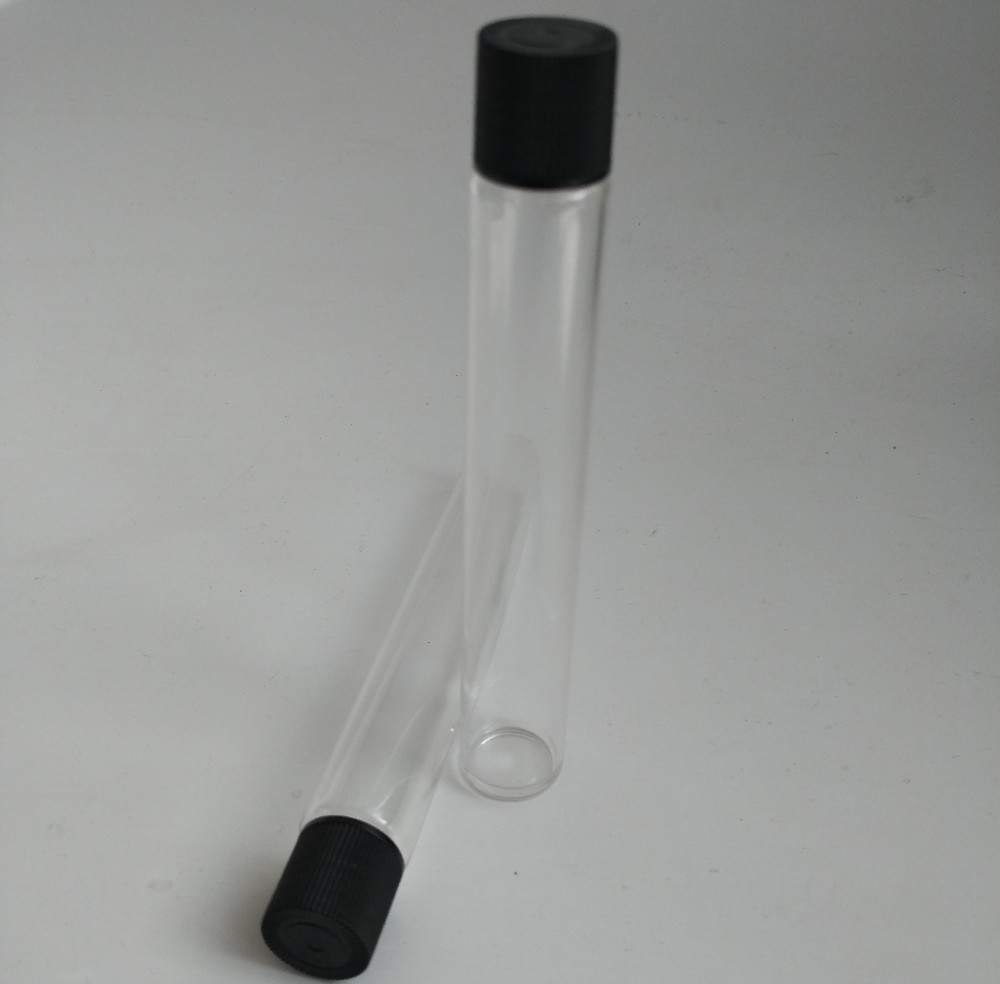 Wholesale custom 120mm Cigar Joint Packaging Tube Custom sticker pre roll glass tubes with lid