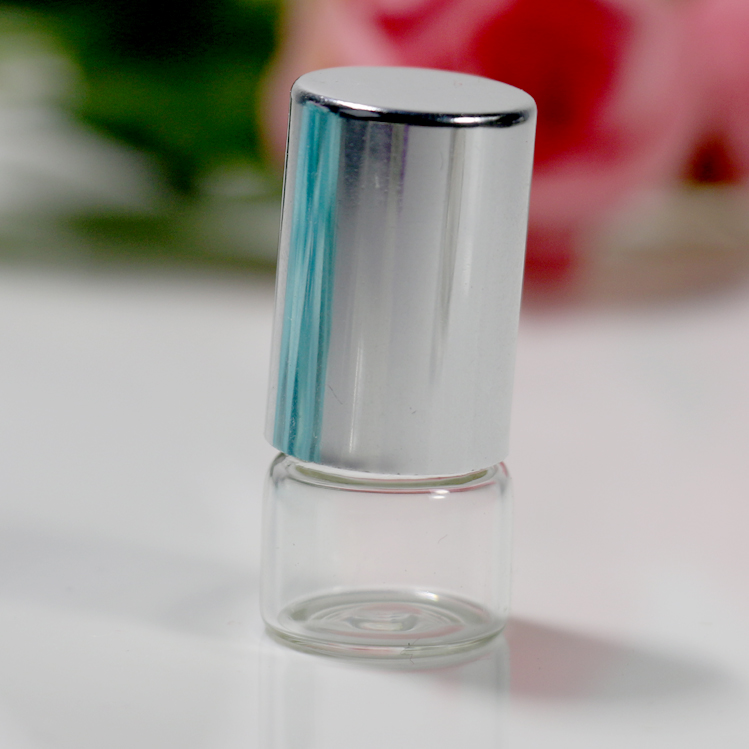 Wholesale custom 1ML cosmetic essential oil transparent glass ball bottle