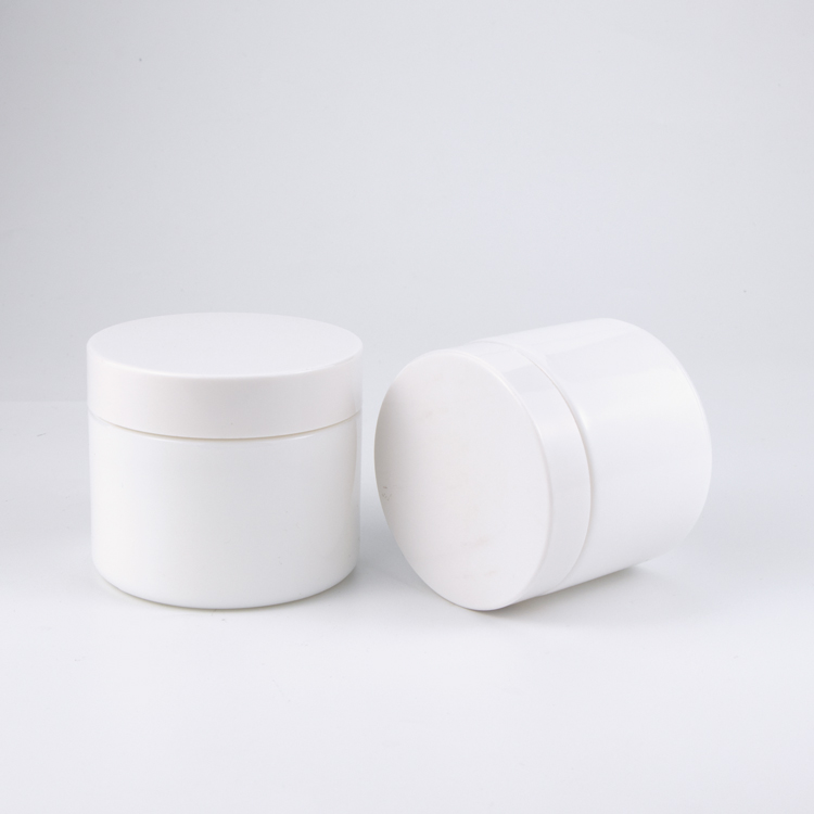Wholesale custom 20ml 30ml 50ml wide mouth round white facial ceramic cosmetic cream jars with white lids