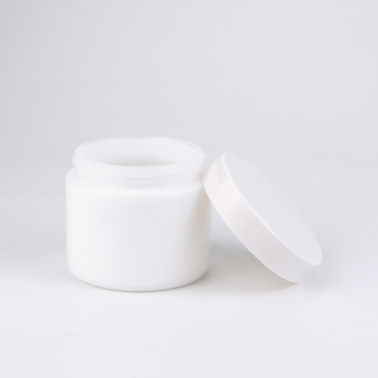 Wholesale custom 20ml 30ml 50ml wide mouth round white facial ceramic cosmetic cream jars with white lids
