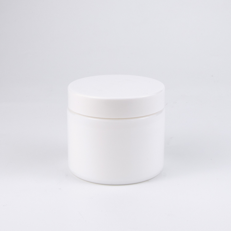 Wholesale custom 20ml 30ml 50ml wide mouth round white facial ceramic cosmetic cream jars with white lids