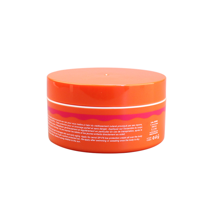 Wholesale custom 8 oz 200ml pp plastic cosmetic petg jar