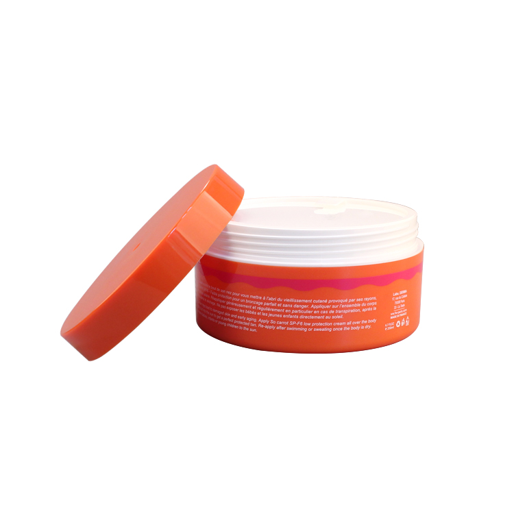 Wholesale custom 8 oz 200ml pp plastic cosmetic petg jar