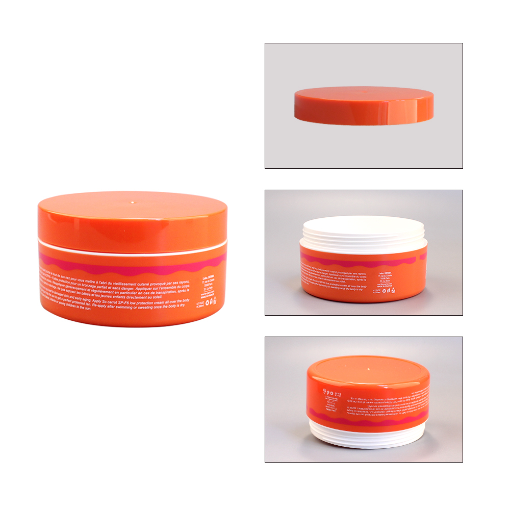 Wholesale custom 8 oz 200ml pp plastic cosmetic petg jar
