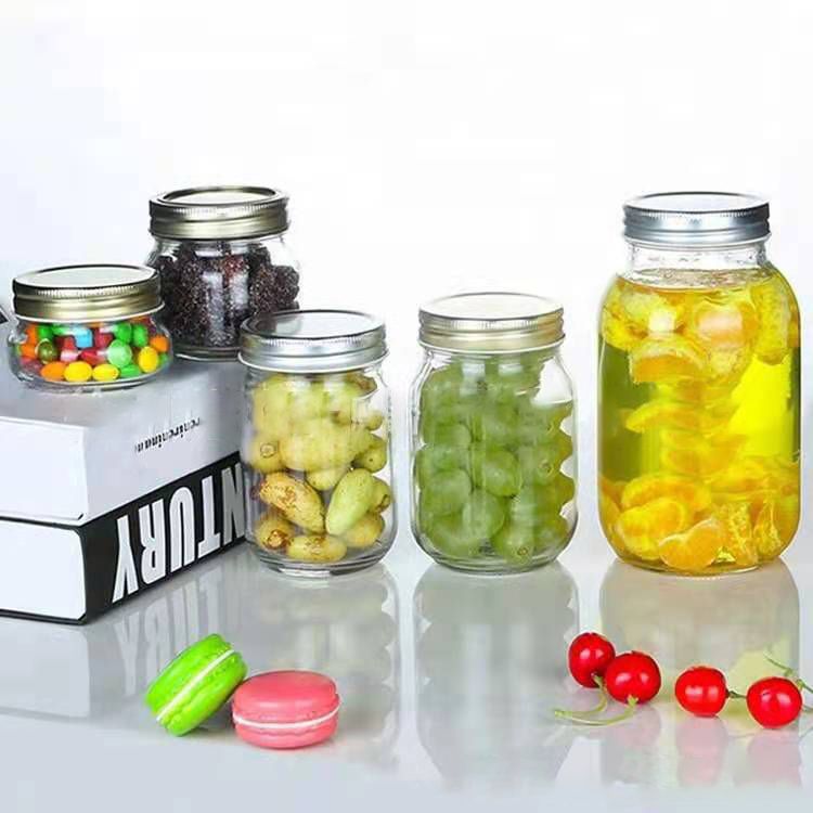 Wholesale custom clear Cheap Amazon HOT Selling jam glass bottle mason jar with lids