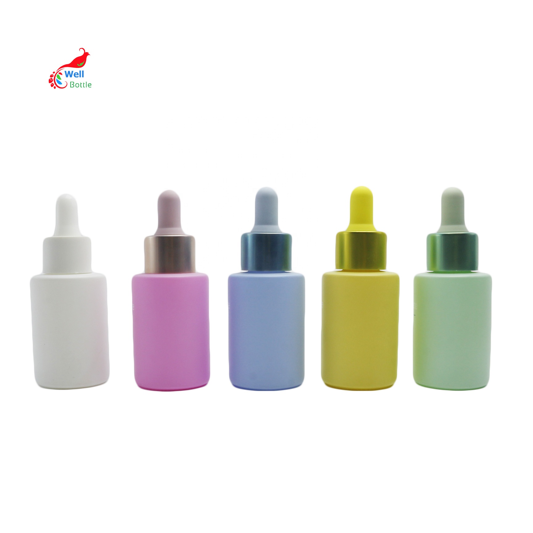 Wholesale custom color and logo 30ml glass serum dropper bottle CBD tincture bottle for cosmetic packaging RD-100D