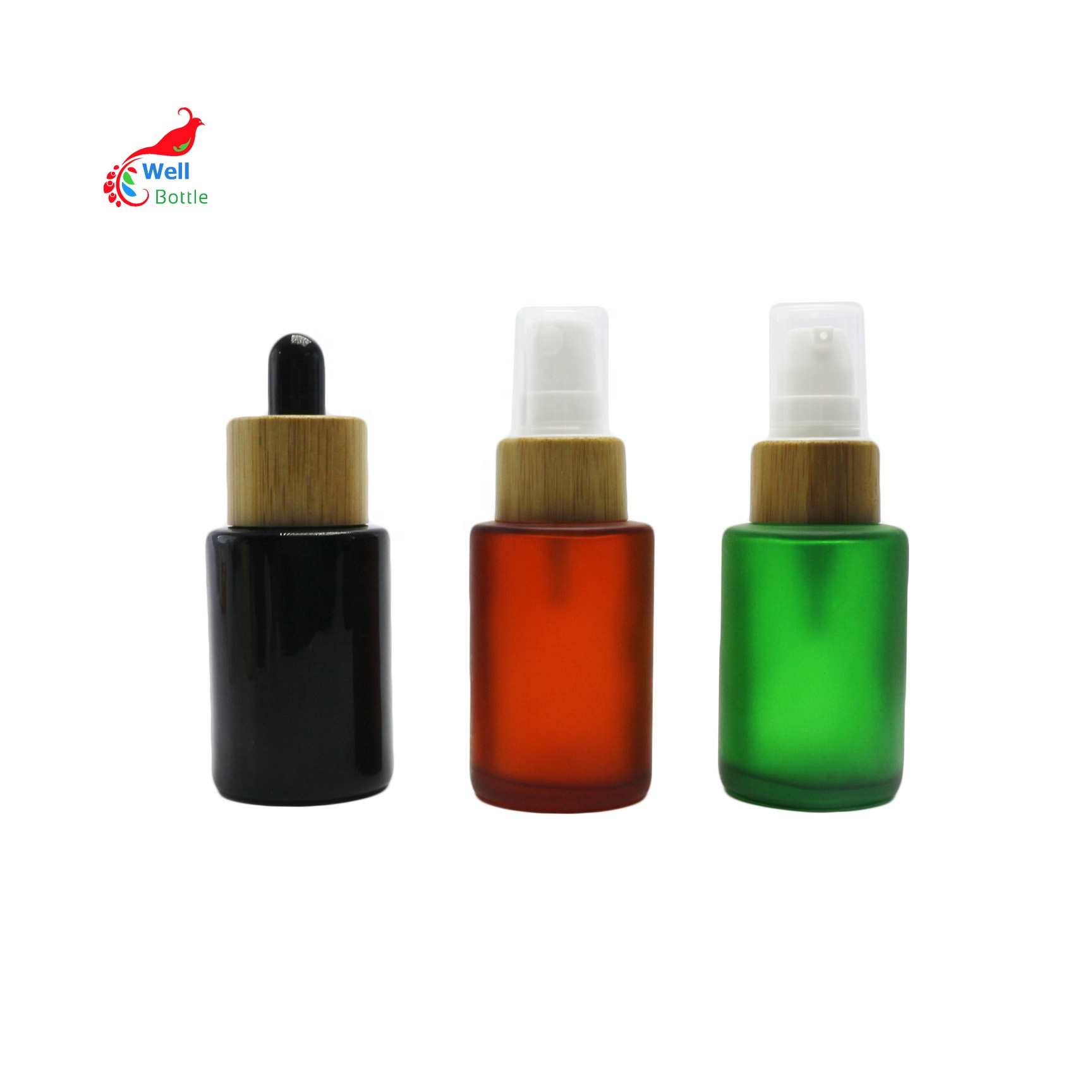 Wholesale custom color and logo 30ml glass serum dropper bottle CBD tincture bottle for cosmetic packaging RD-100D