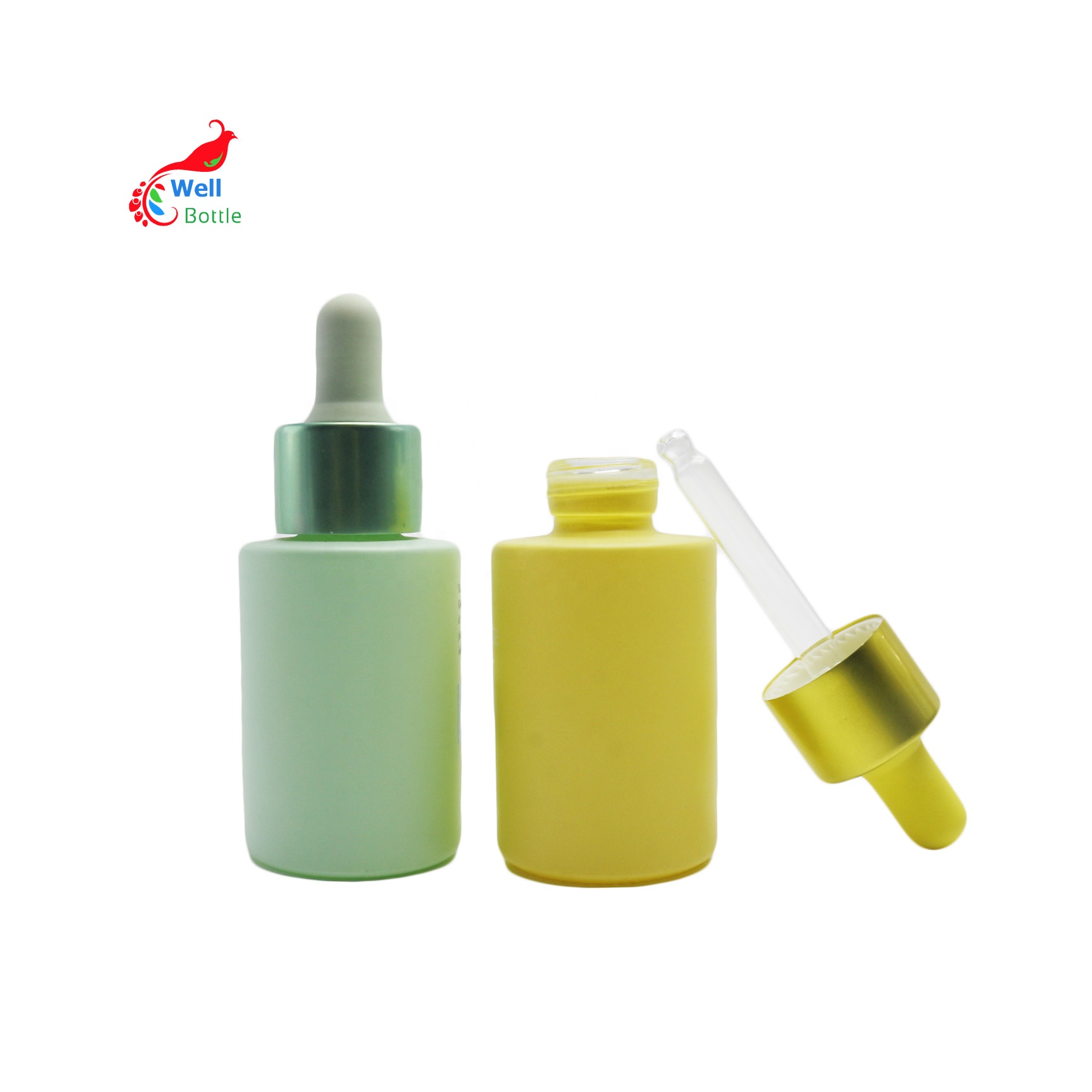 Wholesale custom color and logo 30ml glass serum dropper bottle CBD tincture bottle for cosmetic packaging RD-100D