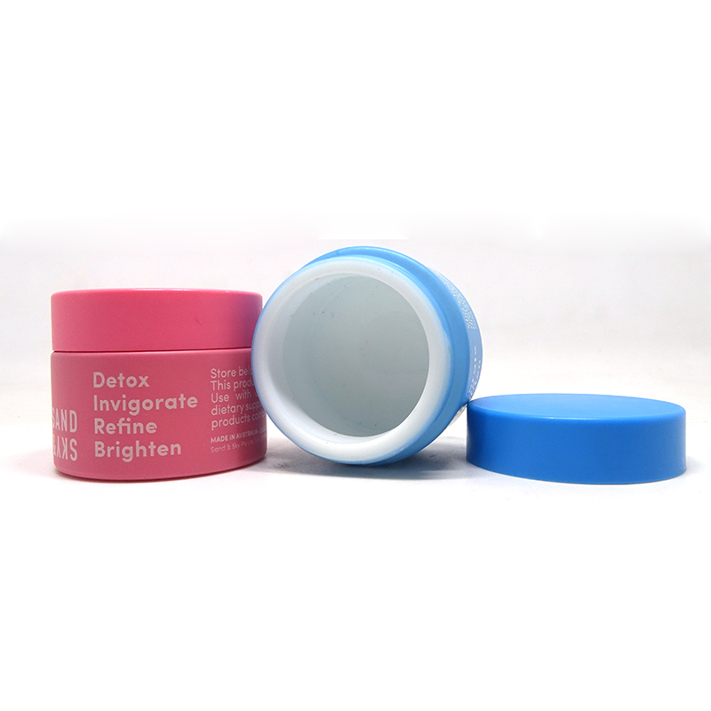 Wholesale custom colored blue pink opal white ceramic glass face cream jars with colorful lids