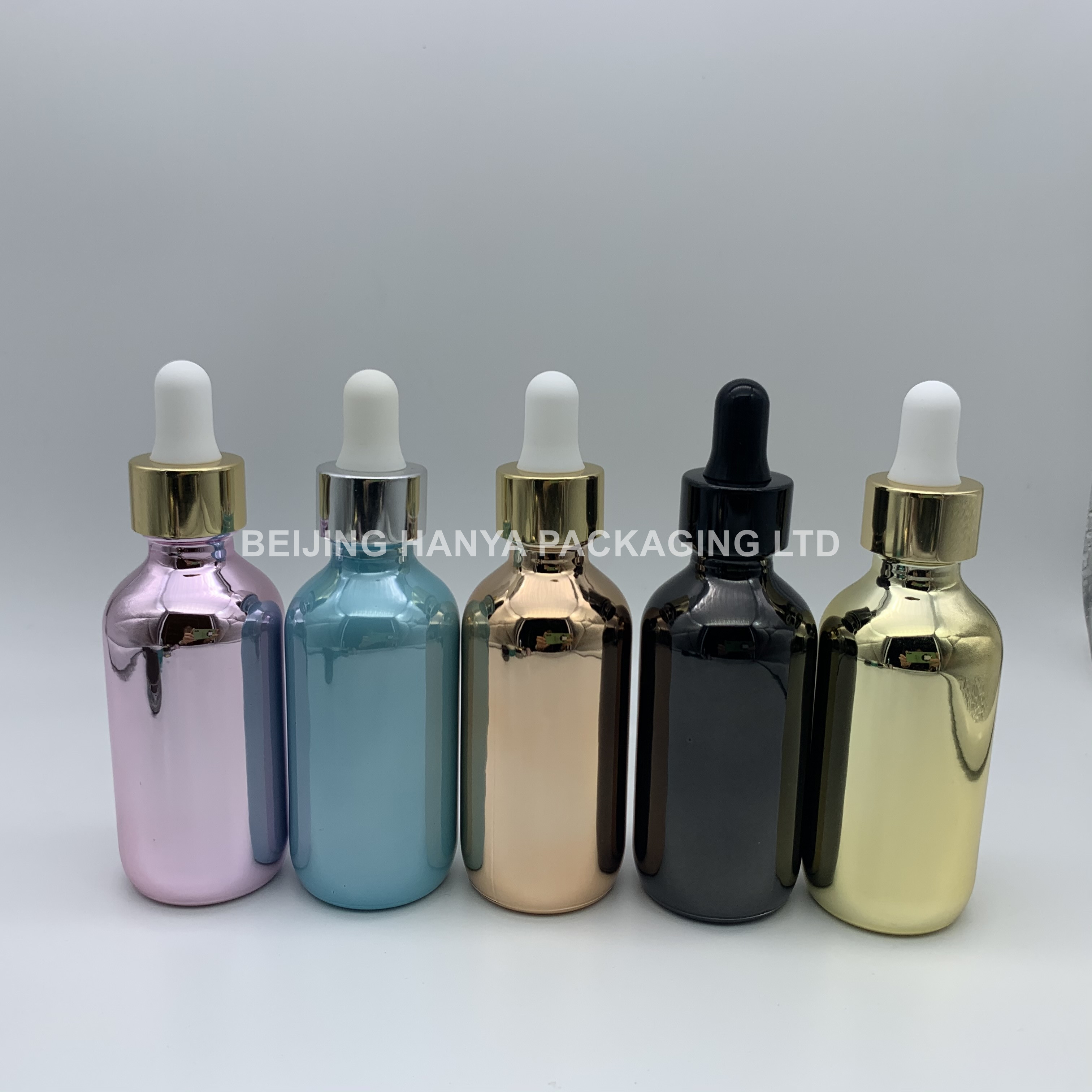 Wholesale custom colorful 5ml,10ml,20ml,30ml glass dropper bottle printing essential oil bottle